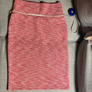 Pink Textured Pencil Skirt Lularoe